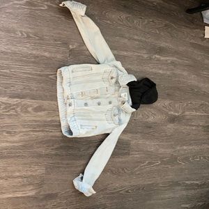 Jean jacket black hood